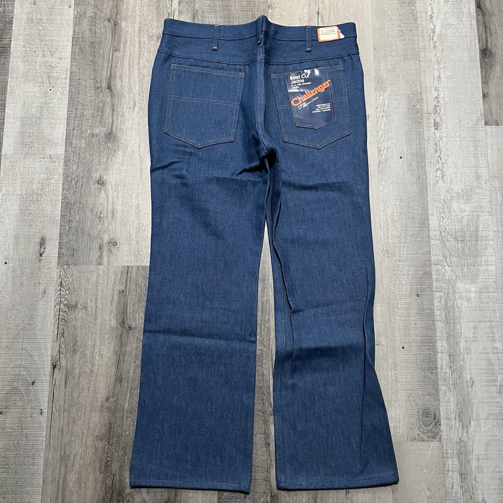 VTG 1970s Deadstock Western Boot Cut Jeans 14oz Kmart USA Scoville