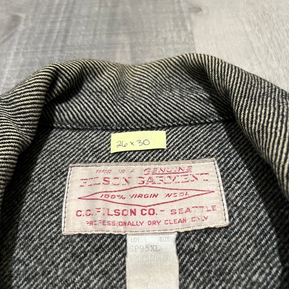 Vintage Filson Mackinaw Wool Cape Coat Grey Herri… - image 7