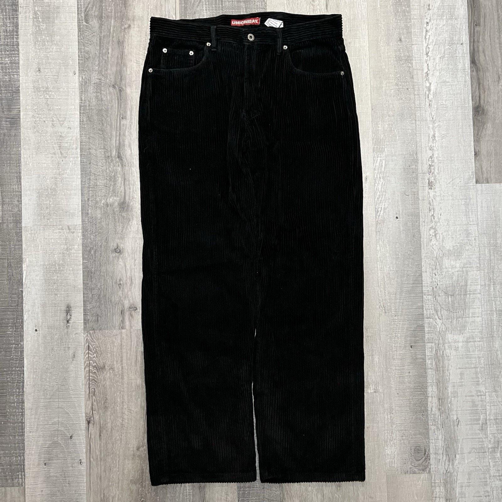 パンツ 00s old baggy fade black corduroy slacks Y2k 90s Corduroy Pants - Etsy