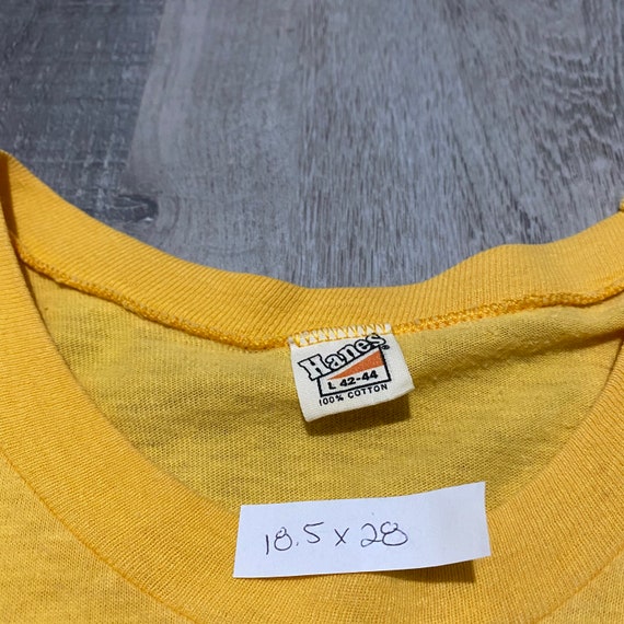 Vintage Society Hill North Carolina 70s Hanes Yellow Paper Thin USA T-shirt  -  Finland