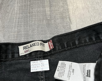 VTG Levis 550 Relaxed Fit Black Denim Y2K Grunge Biker Skater Jeans Size 31