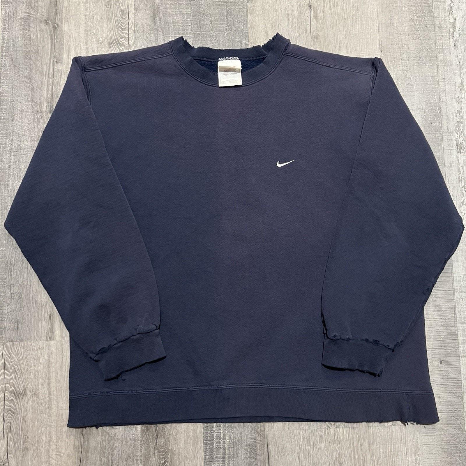 vintage nike crewneck sweatshirt navy blue