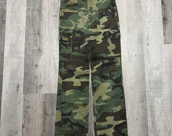 27x28 Vintage 60s US Military Khaki Chino Trousers Officer Pants