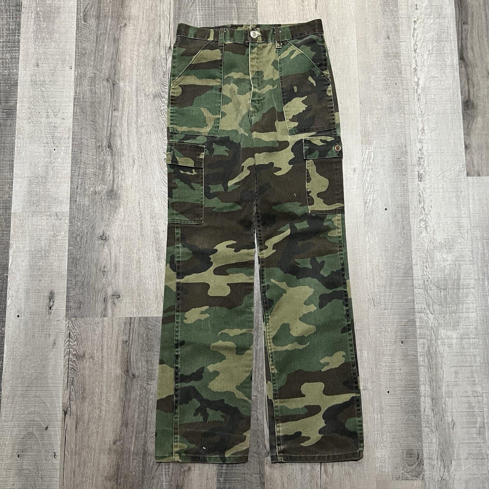 Vintage 60s Vietnam War Chino Pants Army Military Distressed