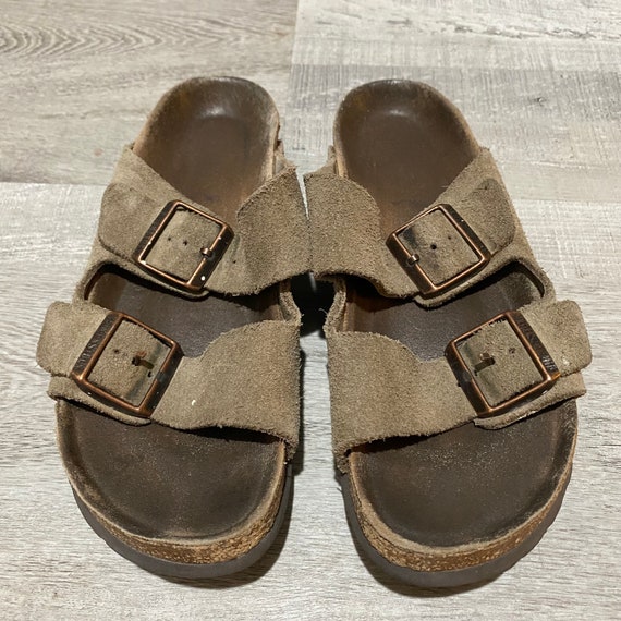 Birkenstock Arizona Suede Leather Buckle Footbed - Etsy Hong Kong