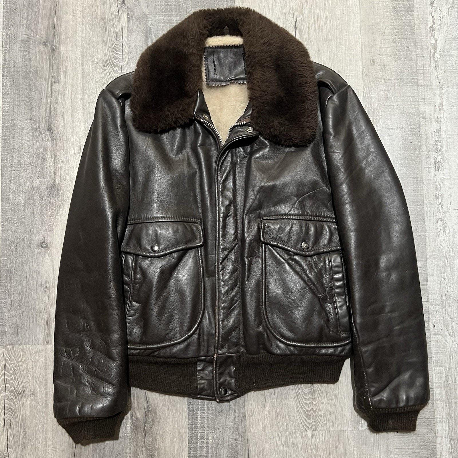 R.Sherman 70s vintage スウェード レザージャケット Incredible Vintage 60's - 70's G-1 Style R.sherman Genuine