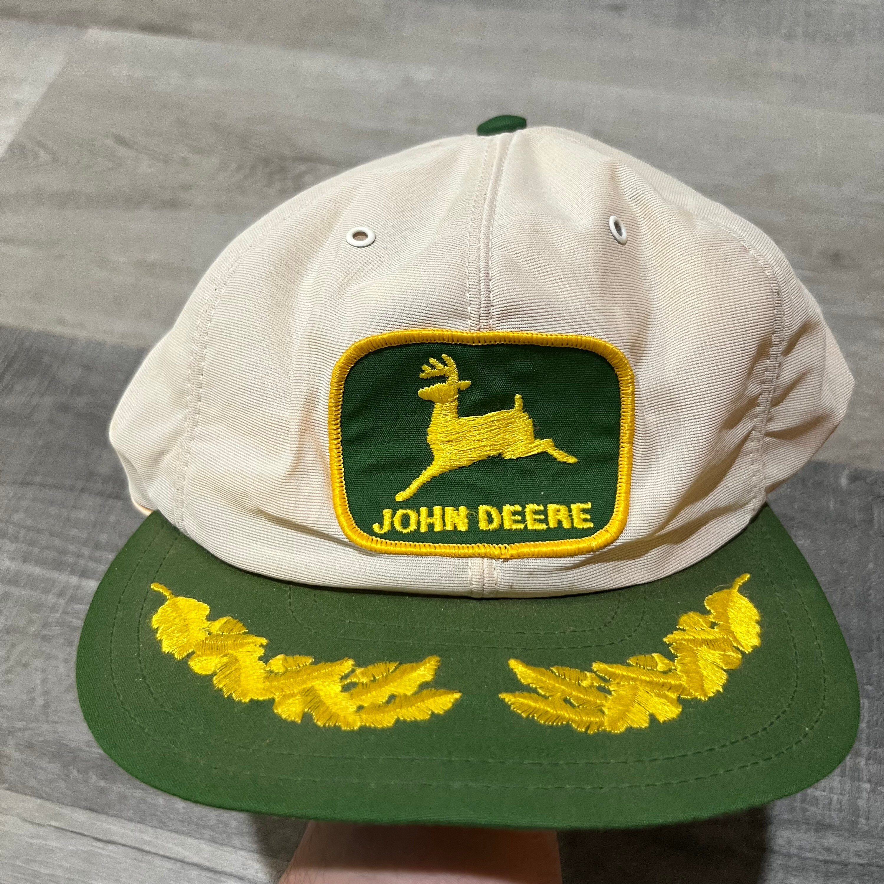 Vintage John Deere Patch Full Denim Trucker Hat Snapback Cap Louisville K  USA