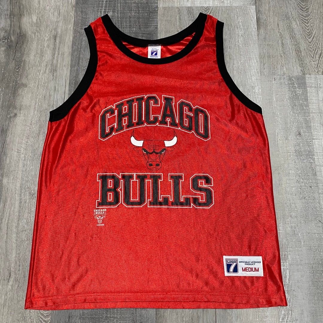 90s chicago bulls logo 7 basketball jersey size xl – Recollect Ltd.