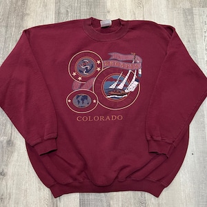 Vintage Colorado Sail And Yacht Club Maroon Y2K Regattas Anchor Boat Sweatshirt