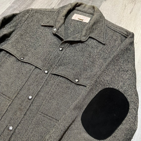 Vintage Filson Mackinaw Wool Cape Coat Grey Herri… - image 3