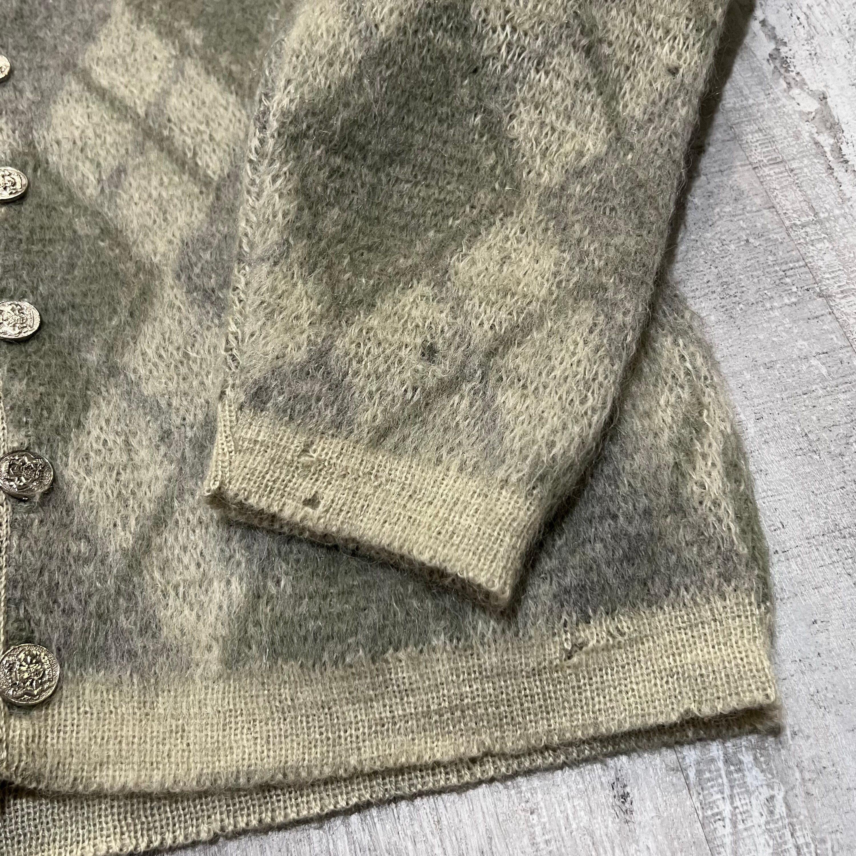 VTG Jantzen Green 60s Argyle Mohair Fuzzy Grunge Knit Cobain VTG Jantzen Green 60s Argyle Mohair Fuzzy Grunge Knit Cobain
