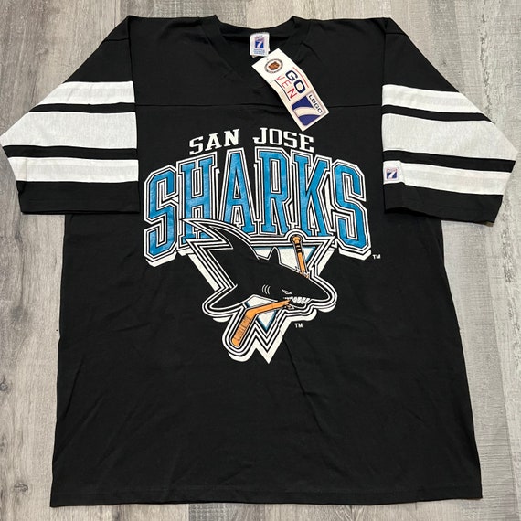 90s San Jose Sharks Black Crewneck