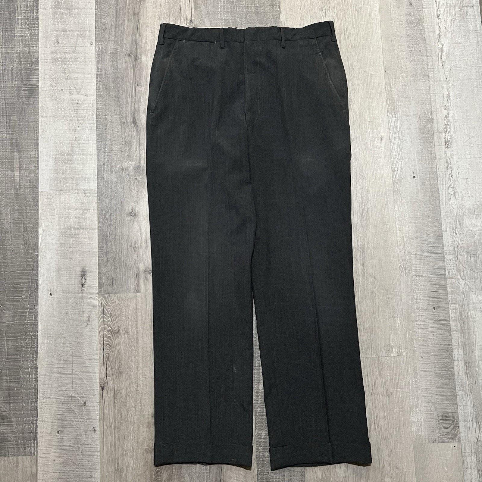 Costume Vintage Brooks Brothers En Laine Polaire - Taille 46L, Vert Rayé, état Très Propre
