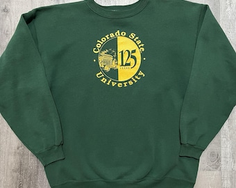VTG Colorado State University CSU Ram Green 125th Anniversary College Sweatshirt
