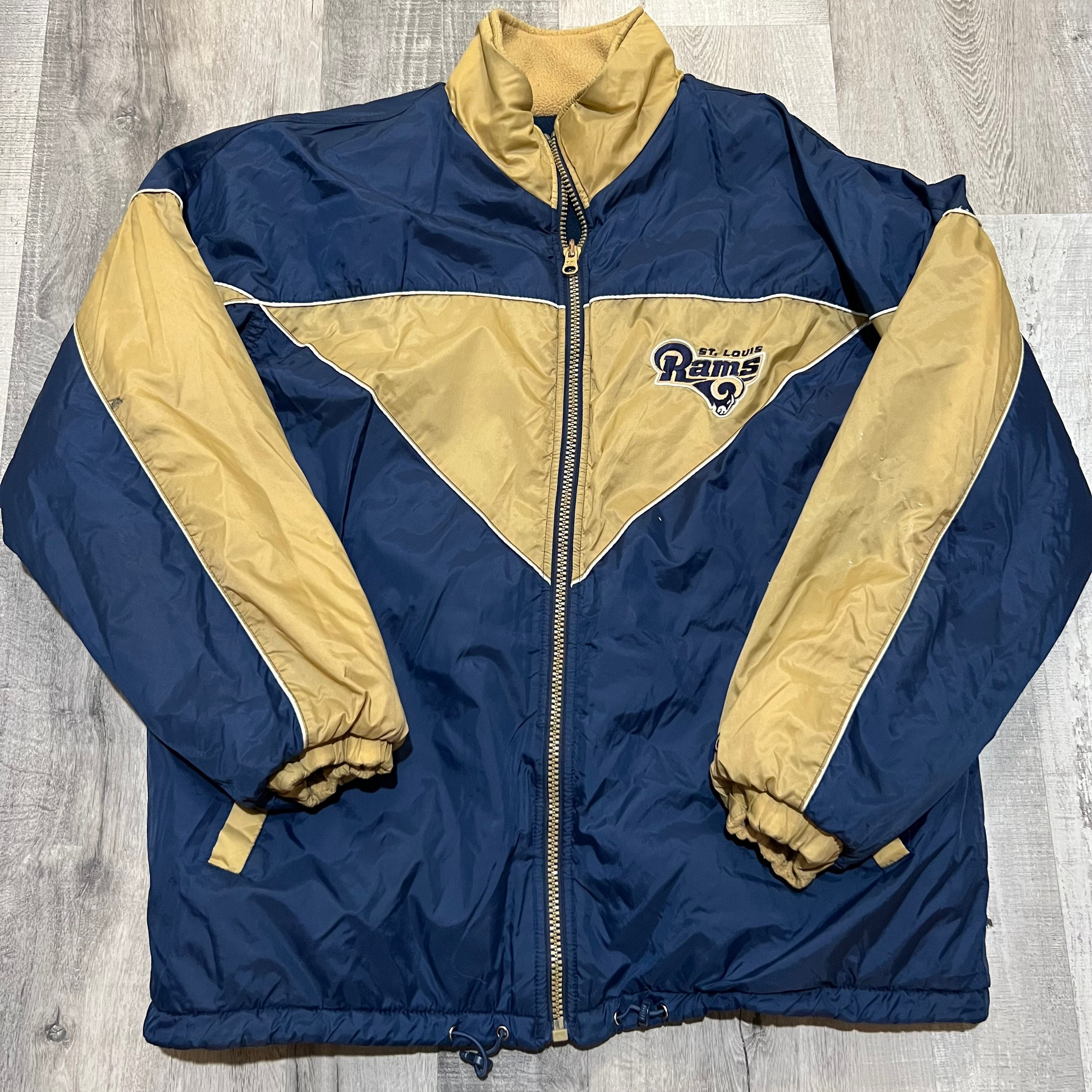 VINTAGE NFL ST. LOUIS RAMS WINDBREAKER JACKET, Men's Fashion