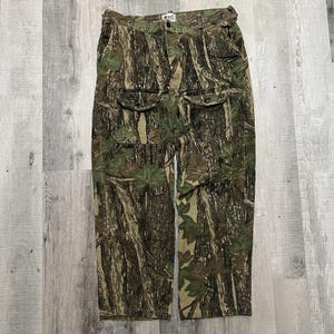 Ocoee Activewear Brown Camo Baggy Hunting Cotton Woodland 80s/90s Skater Pants