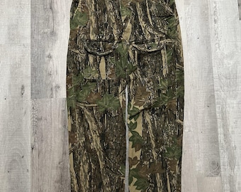Ocoee Activewear Brown Camo Baggy Hunting Cotton Woodland 80s/90s Skater Pants
