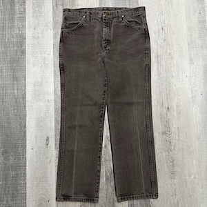 VTG Wrangler Brown Denim Mens Cowboy Jeans 936KCL Straight Leg Faded Y2K 35 image 1