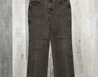 VTG Wrangler Brown Denim Mens Cowboy Jeans 936KCL Straight Leg Faded Y2K 35