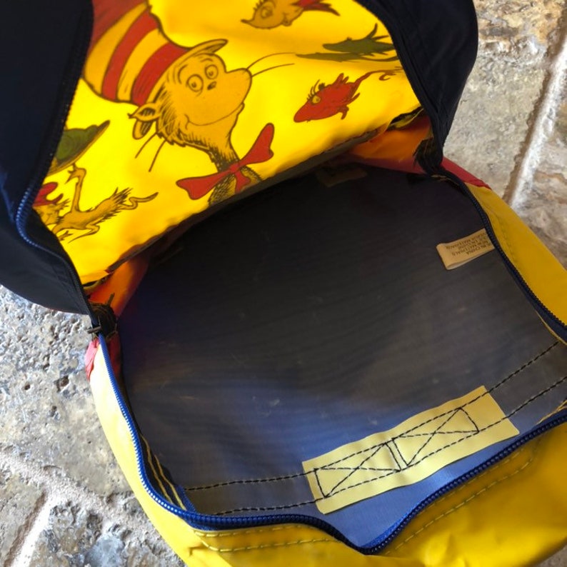 Seuss Cat in The Hat 1997 Kids BackpackFestival Bag Vintage Dr