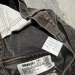 VTG Wrangler Brown Denim Mens Cowboy Jeans 936KCL Straight Leg Faded Y2K 35 image 4