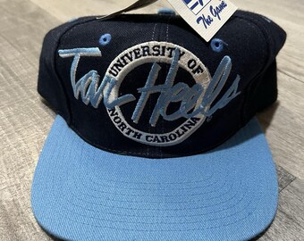 VTG UNC North Carolina Tar Heels Script Circle Logo Snapback Hat NWT The Game
