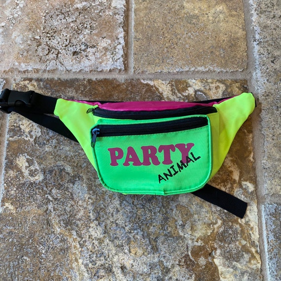 Vintage Party Animal 80s Neon Color Block Sportswe