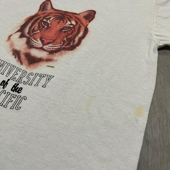VTG UOP University Of The Pacific White 80s Tiger… - image 4