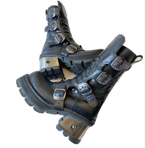 New Rock Original Gothic Leather Metal Platform He