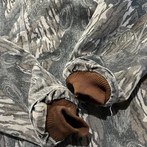 VTG Carhartt J63 MOT Jacket 90s Mossy Oak Camo Treestand Camouflage Mens L image 5