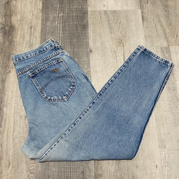 Vintage Womens Chic Blue Denim High Waisted 80s/9… - image 1
