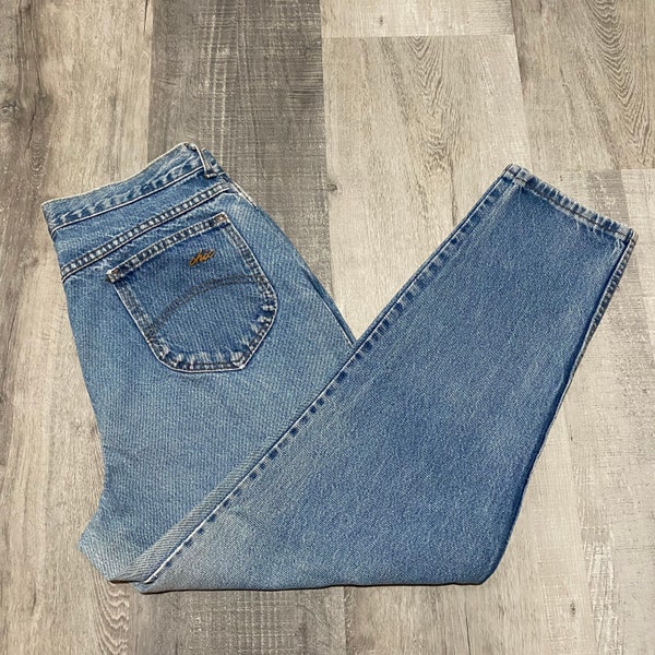 Vintage Womens Chic Blue Denim High Waisted 80s/90s Mom Jeans 18