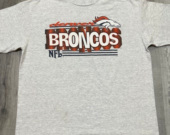 80s Vintage Denver Broncos Nfl Football T-shirt - SMALL - Etsy