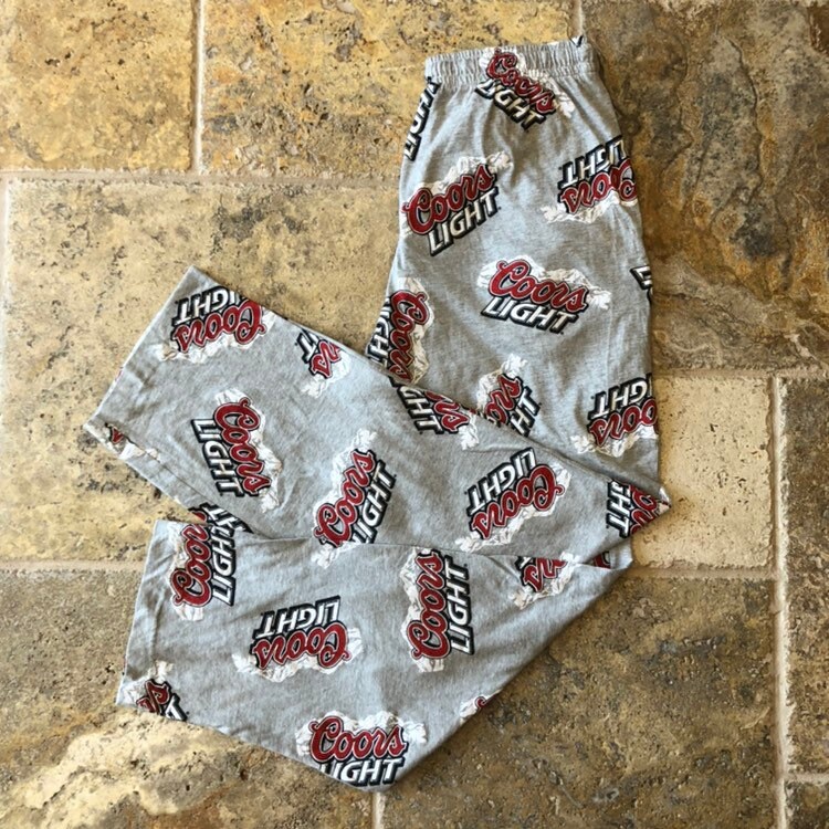 Vintage Coors Light American Beer Logo Pajamas Golden Colorado Etsy