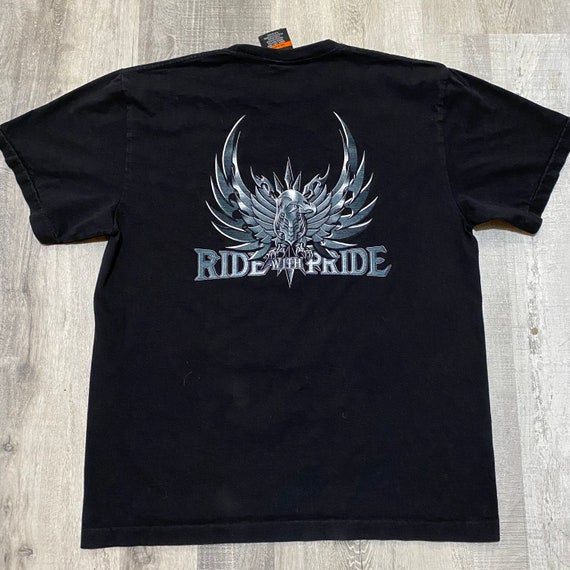 Vtg Rock Eagle Ride With Pride Big Graphic Wester… - image 2