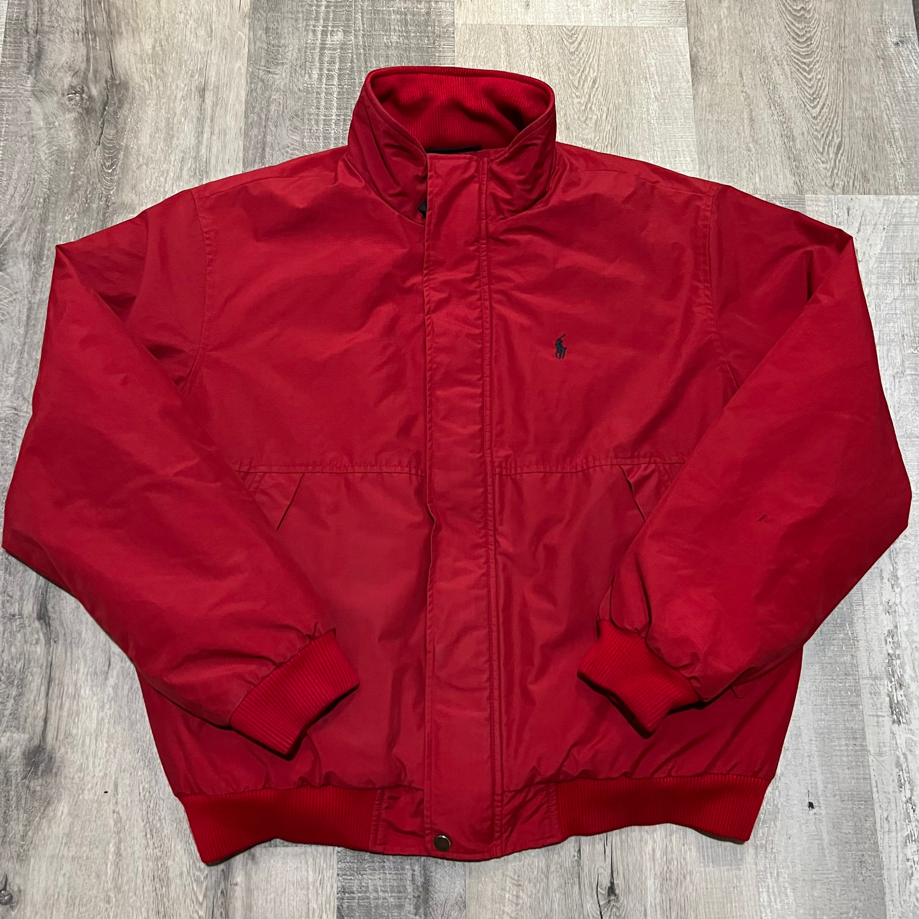 maroon polo jacket