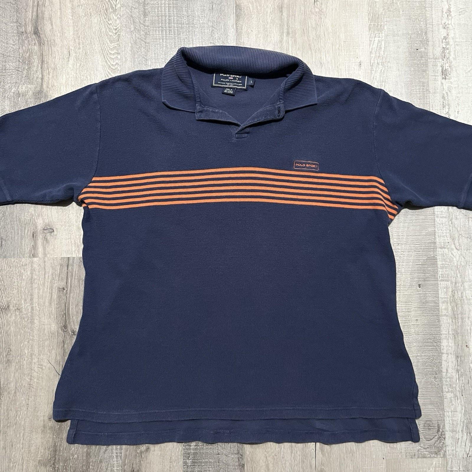 Vintage 90s Polo Sport Ralph Lauren Mens Large Spell Out Thermal