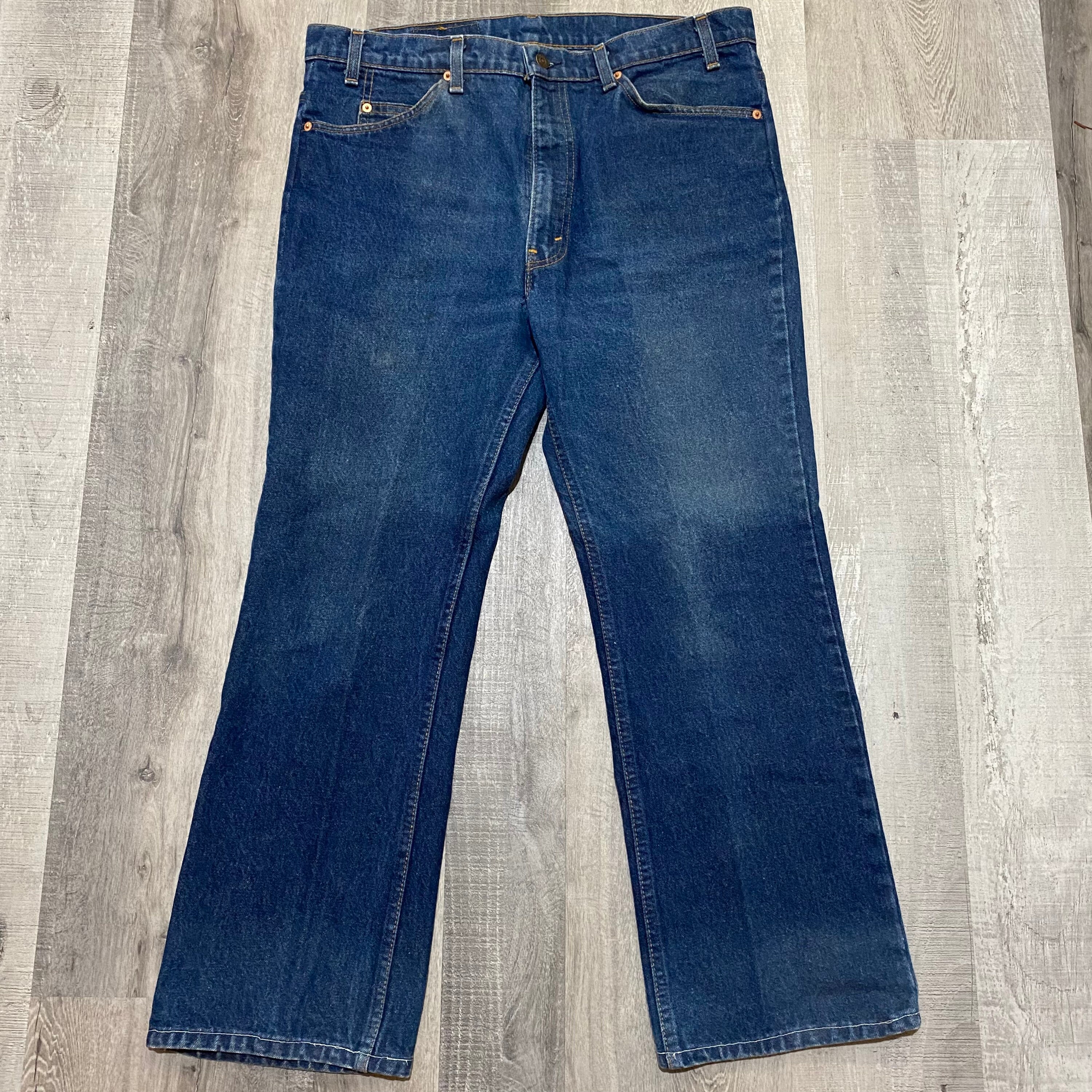 極上リーバイス517 80s Made in USA 36×31 Vintage Levis 517 80s Dark Wash Blue Denim Boot Cut USA Jeans 38