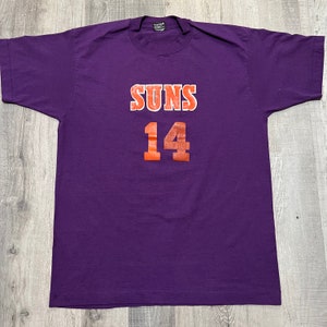 VTG Phoenix Suns Purple/Orange Nate #14 Screen Stars Basketball T Shirt