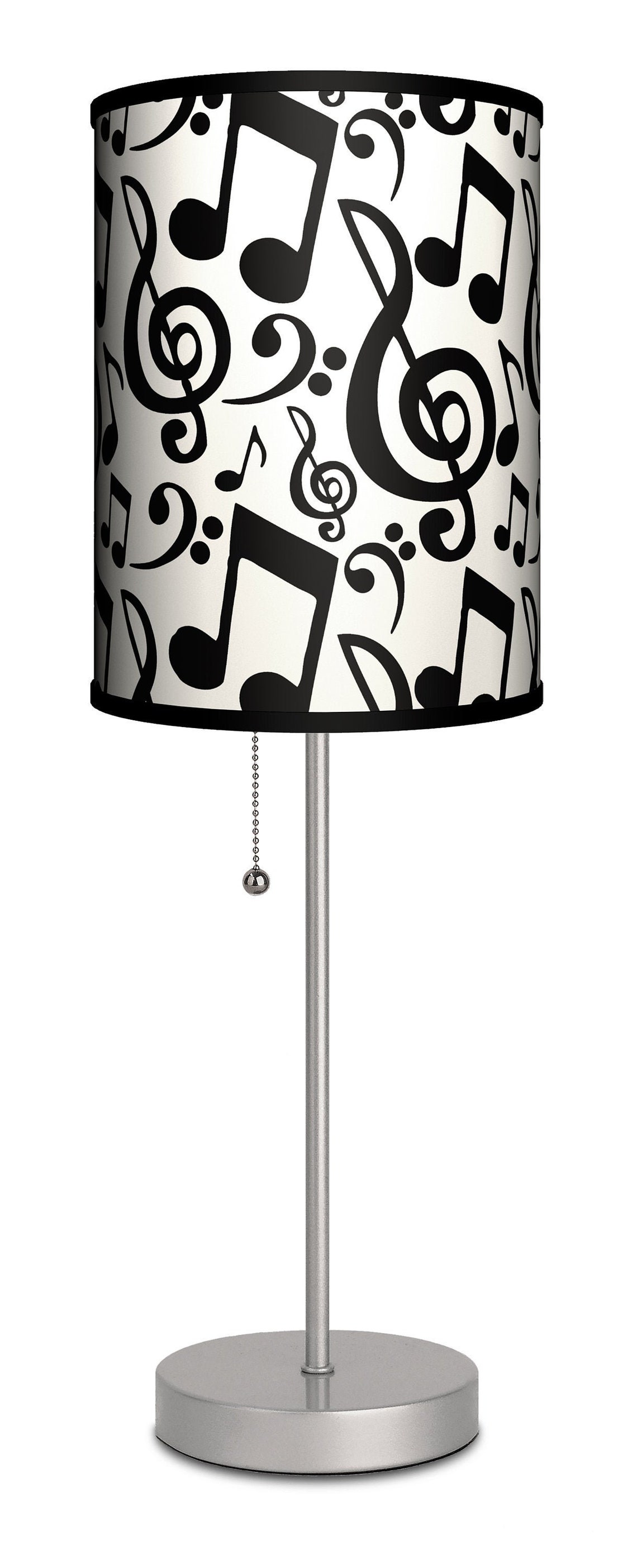 Music Lamp Musical Notes Printed Table Lampshade Music Etsy