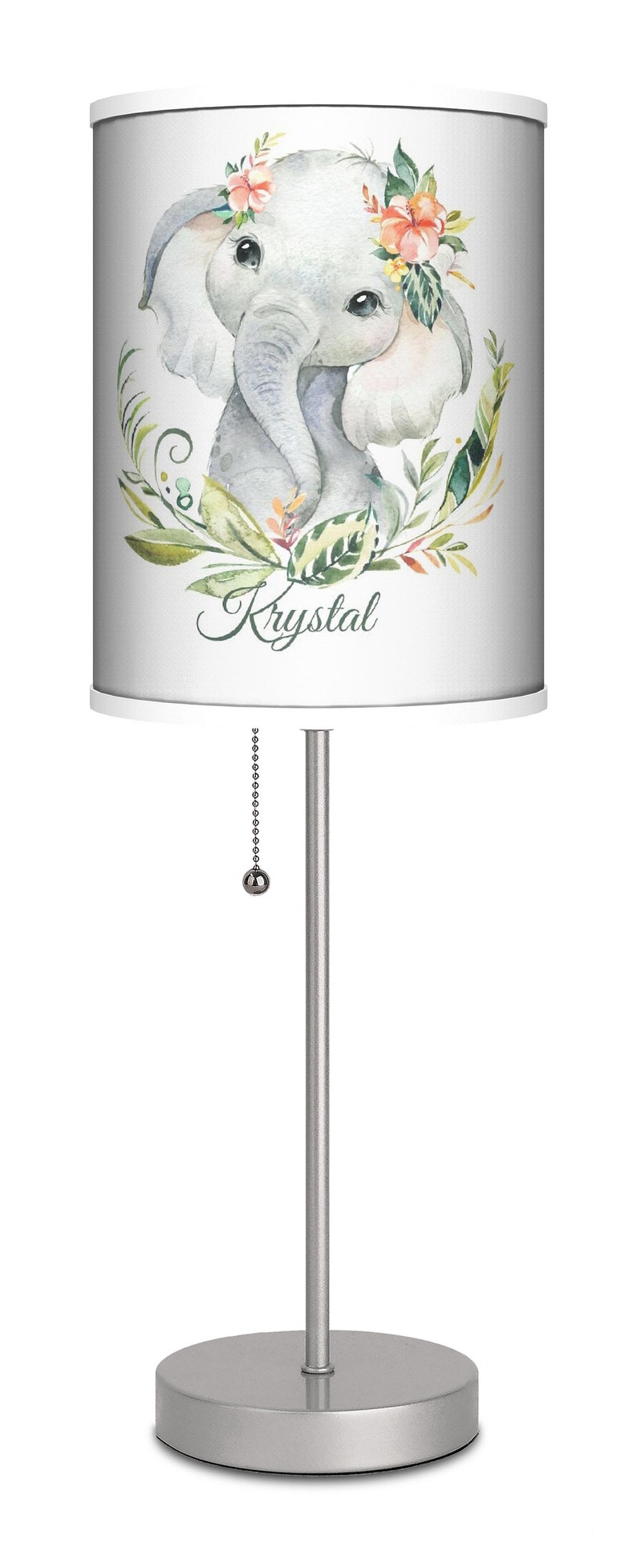 Nursery Lamp Baby Elephant Table Lamp for Little Girls Nursery Etsy