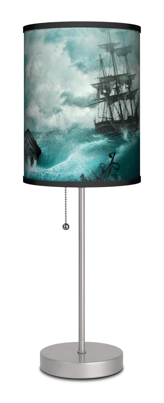 Beach House Decor Vintage Ship Table Lamp Ocean Theme Office Decor Lamps for Men