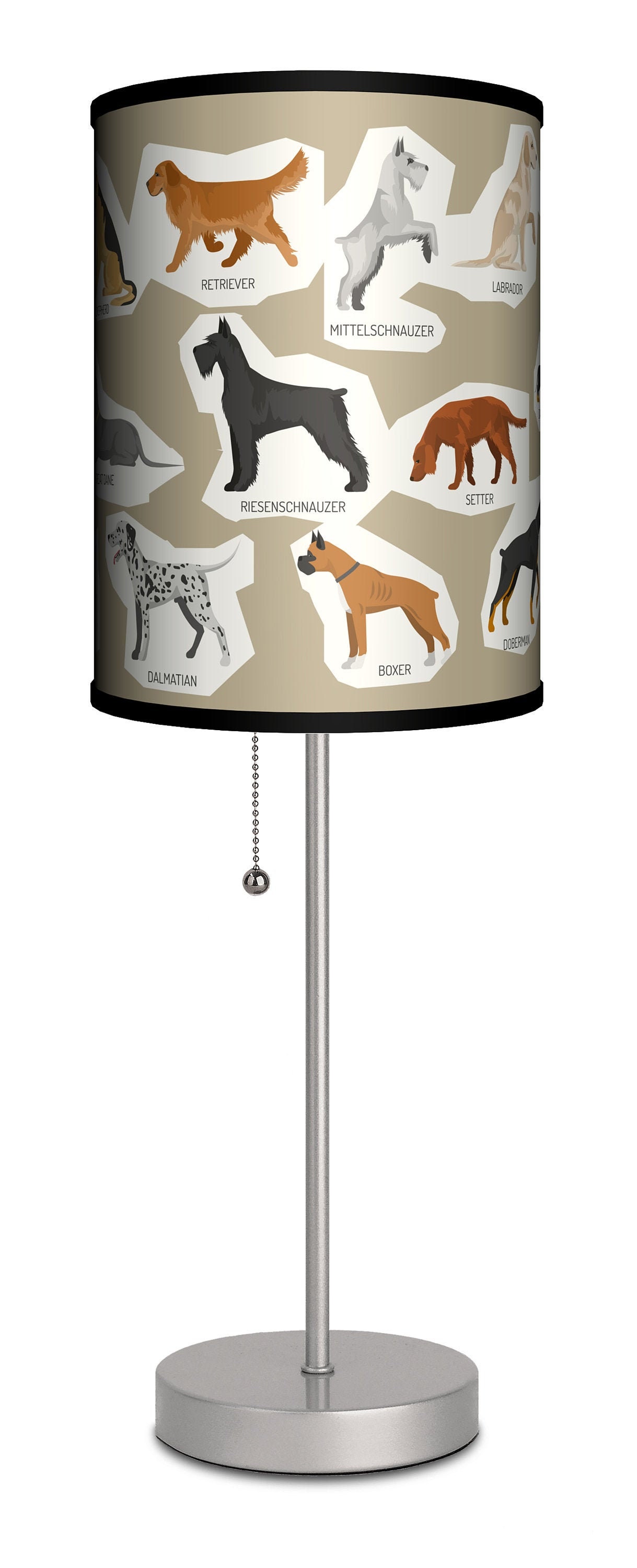 Dog Lamp Dog Breeds Home Decor Table Lamps With Shades Etsy