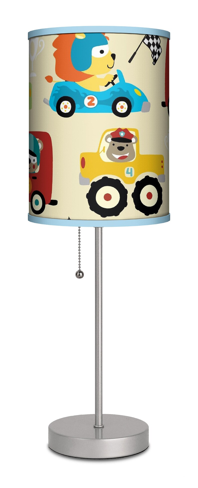 Baby Boy Nursery Lamp With Forest Animals Lampshade Etsy