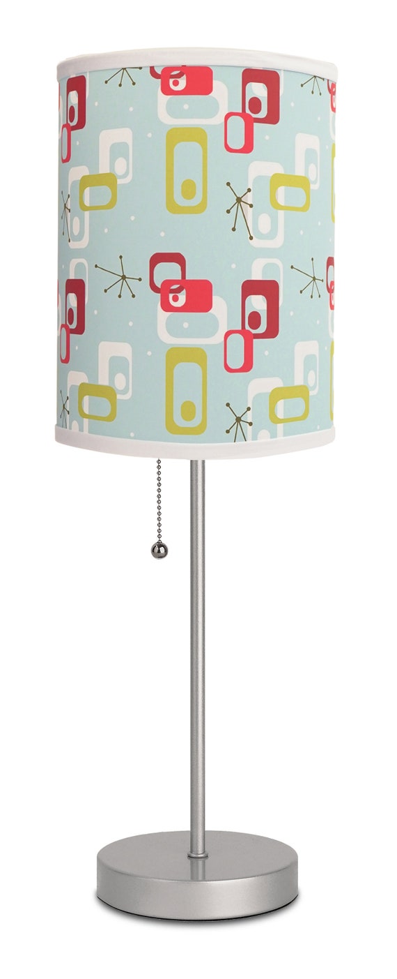 Fun Printed Lampshades Lighting Mid Century Table Lamp Modern Chairs Home Decor