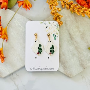 Pilz Geist Ohrhänger, Blumengeist Ohrhänger, Cottagecore Accessoires, Weihnachtsschmuck, Geschenk für die beste Freundin, Halloween etc