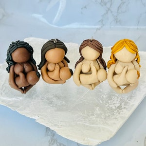 Breastfeeding mom art, nursing gifts for her, new mom gift jewelry, doula gift, nursing mom gift, mother and baby sculptures, Christmas gift