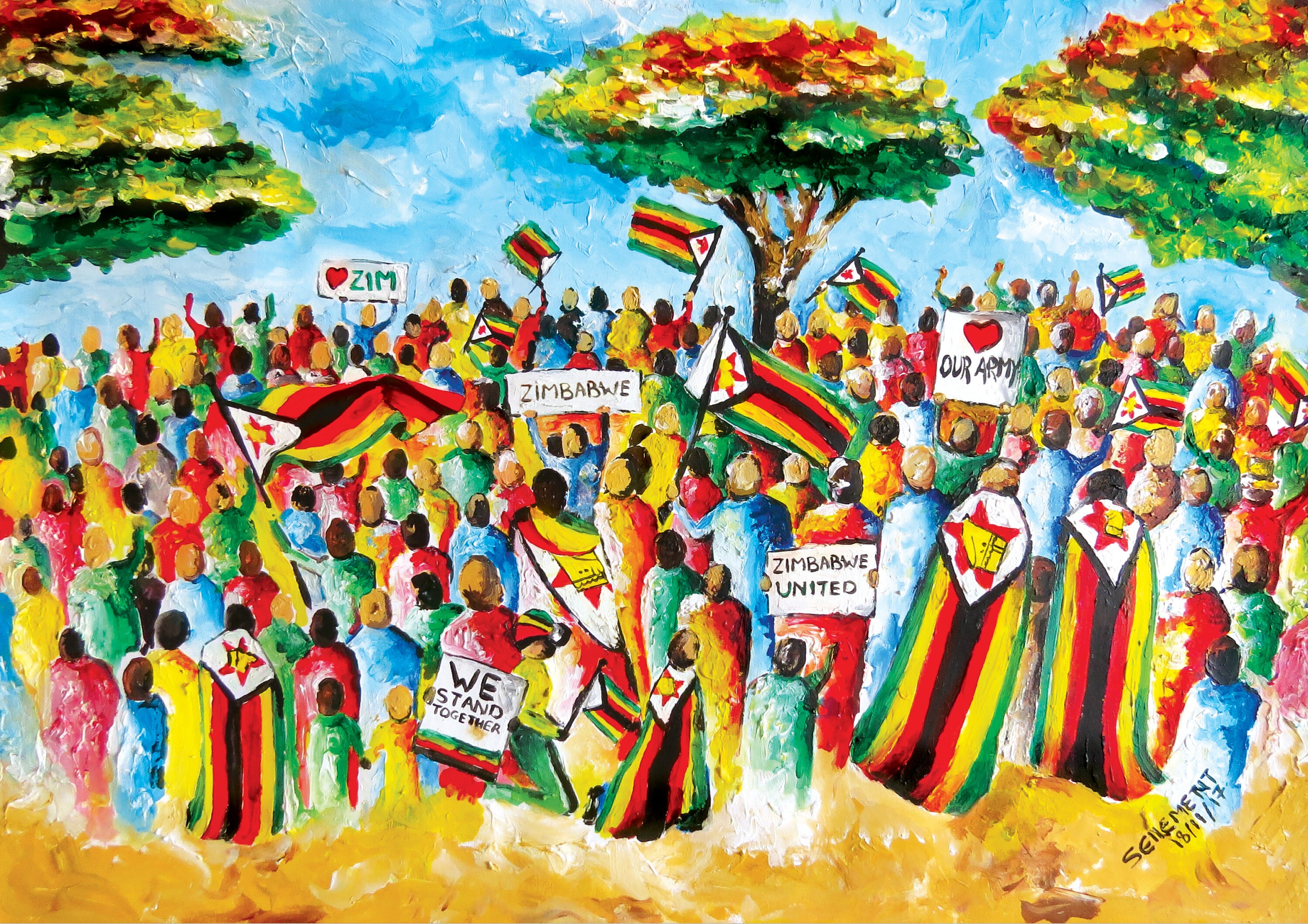 The New Zimbabwe Painting Print Etsy