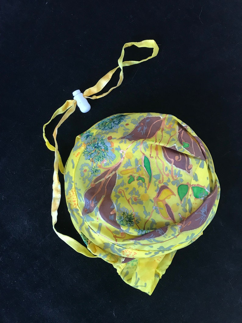 100/% pure silk hand-painted sun hat