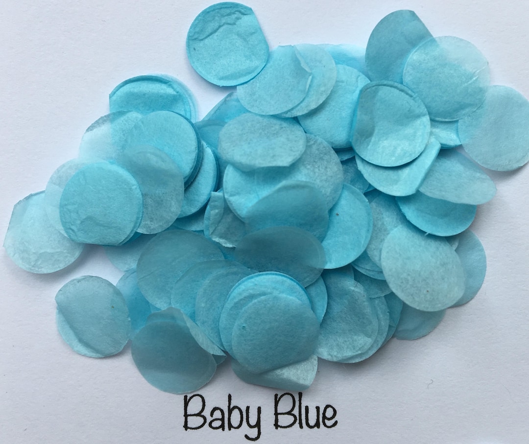 Blue Biodegradable Confetti for Wedding, Party, Baby Shower, Gender